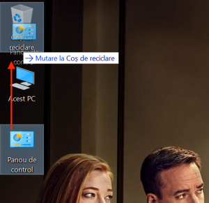 Trage și plasează scurtături la Coșul de reciclare