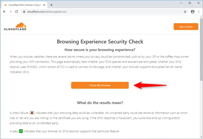 Pagina web Cloudflare Browsing Experience Security Check