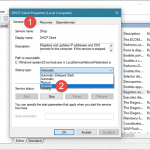 Windows, servicii, dependente