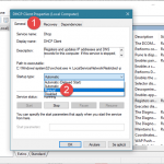 Windows, servicii, dependente