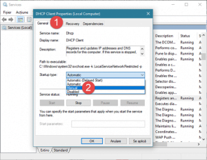 Windows, servicii, dependente