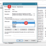 Windows, servicii, dependente