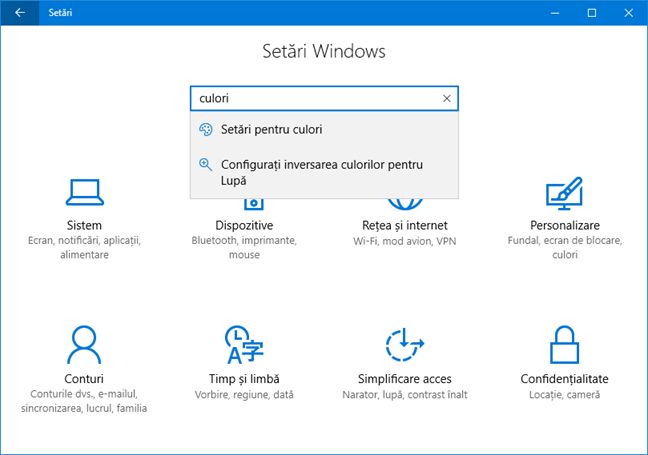 Windows 10, Setari, aplicatie, noutati