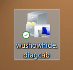 Fișierul wushowhide.diagcab