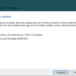 Alege actualizările de Windows 10 pe care vrei să le blochezi