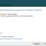 Show or hide updates