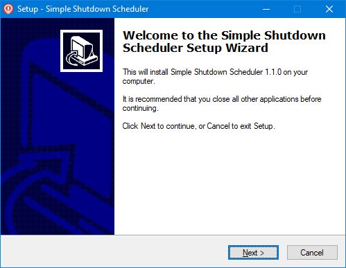 Instalarea aplicației Simple Shutdown Scheduler