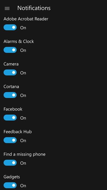 notificari, sincronizare, aplicatii, Windows 10, Windows 10 Mobile