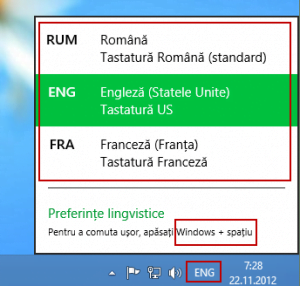limba, tastatura, windows 8