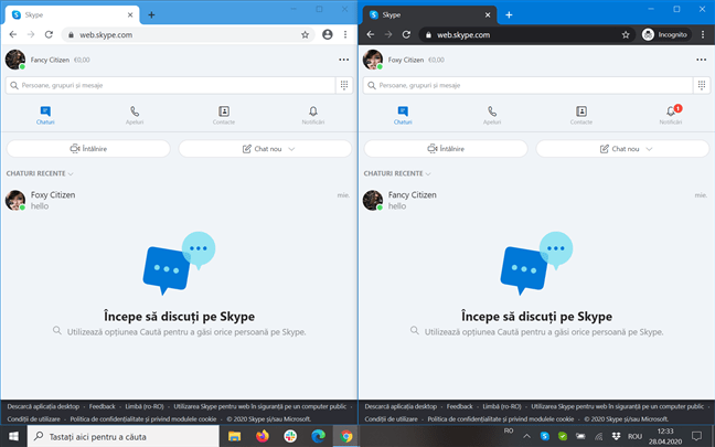Accesează mai multe conturi de Skype din același browser cu modul Incognito
