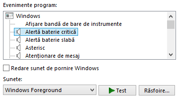 sunete, schema sunet, redate, cand, Windows