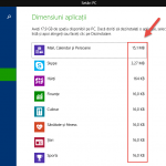 Vezi dimensiunile aplicațiilor universale din Windows 8.1