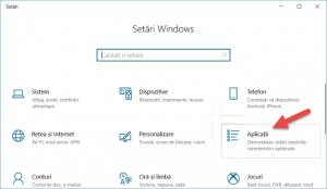 Deschide secțiunea Aplicații