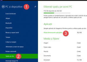 Deschide secțiunea de aplicații din ecranul Setări PC