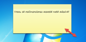 Redimensionarea unei note adezive