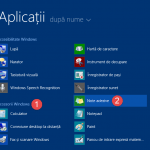 Scurtătura pentur Note adezive din lista de aplicații din Windows 8.1