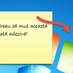Mutarea unei note adezive