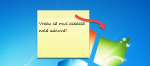 Mutarea unei note adezive