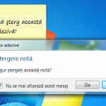 Anularea confirmării pentru ștergerea notelor adezive
