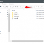 Utilizarea Explorer pentru a ajunge la folder