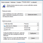 System Restore, Protectie Sistem, Windows