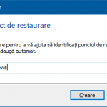 System Restore, Protectie Sistem, Windows