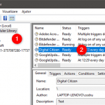 Navigarea prin biblioteca Task Scheduler