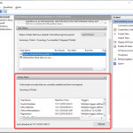 Panoul Active Tasks din în Task Scheduler