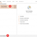 Caută task scheduler în Windows