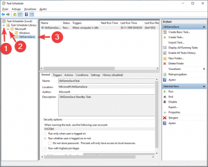 Deschide foldere în Task Scheduler