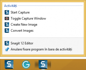 Taskbar, Windows, bara de activitati, caracteristici
