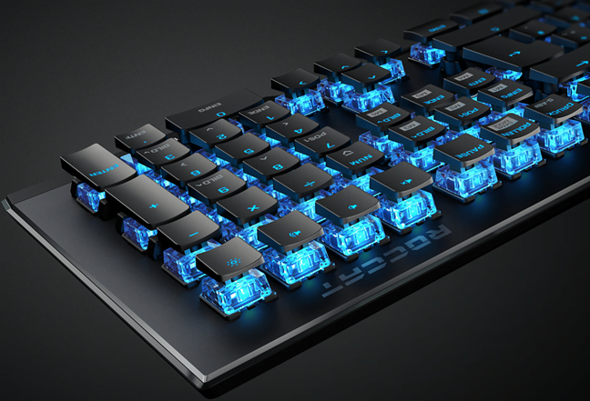 Roccat Vulcan 100: Tastele sunt montate pe o placă superioară din aluminiu