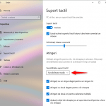 Setarea care controlează sensibilitatea touchpad-ului