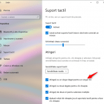 Setează touchpad-ul să interpreteze atingerea cu un deget drept clic stânga