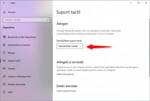 Modificarea sensibilității unui touchpad obișnuit