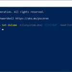 Redenumește o unitate în PowerShell