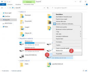 Clic dreapta și alege Redenumire în File Explorer