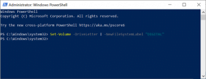 Redenumește o unitate în PowerShell