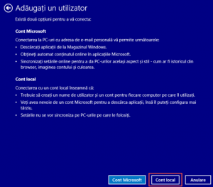 Windows 8.1, conturi utilizator, noi, creaza, adauga, Microsoft, local, comuta
