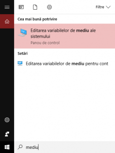 Windows, variabile, mediu, environment variables