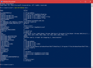 Windows, variabile, mediu, environment variables