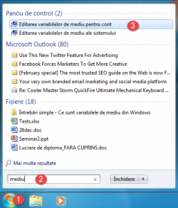 Windows, variabile, mediu, environment variables