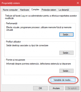 Windows, variabile, mediu, environment variables