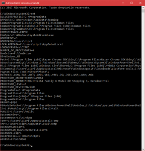 Windows, variabile, mediu, environment variables
