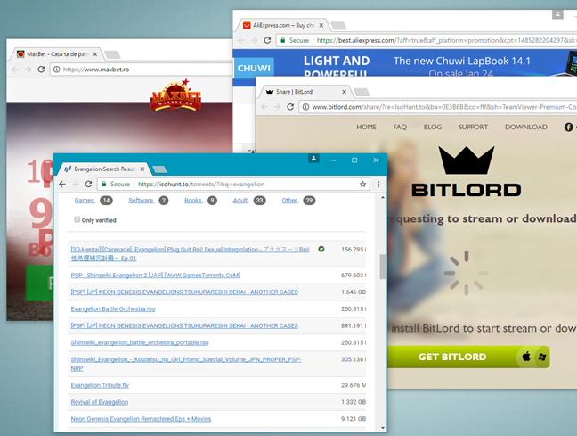 Windows, virusi, malware, internet