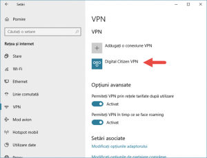 Windows 10, VPN, conexiune
