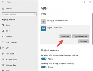 Windows 10, VPN, conexiune