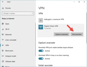 Windows 10, VPN, conexiune