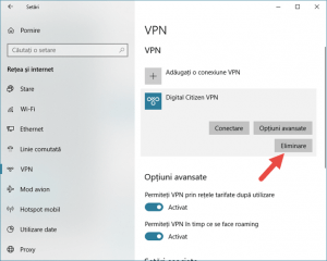 Windows 10, VPN, conexiune