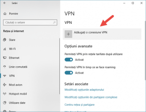 Windows 10, VPN, conexiune